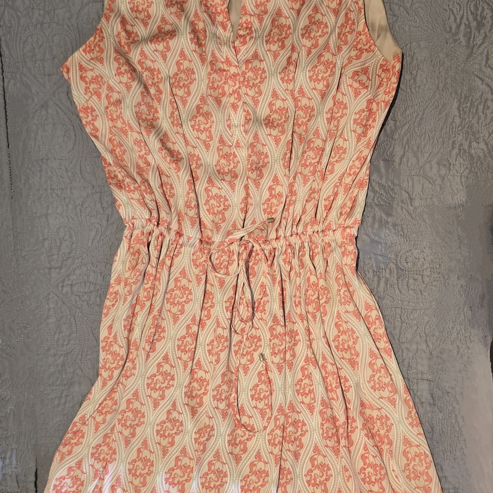 White House Black Market Orange Scoop Neck Sundress